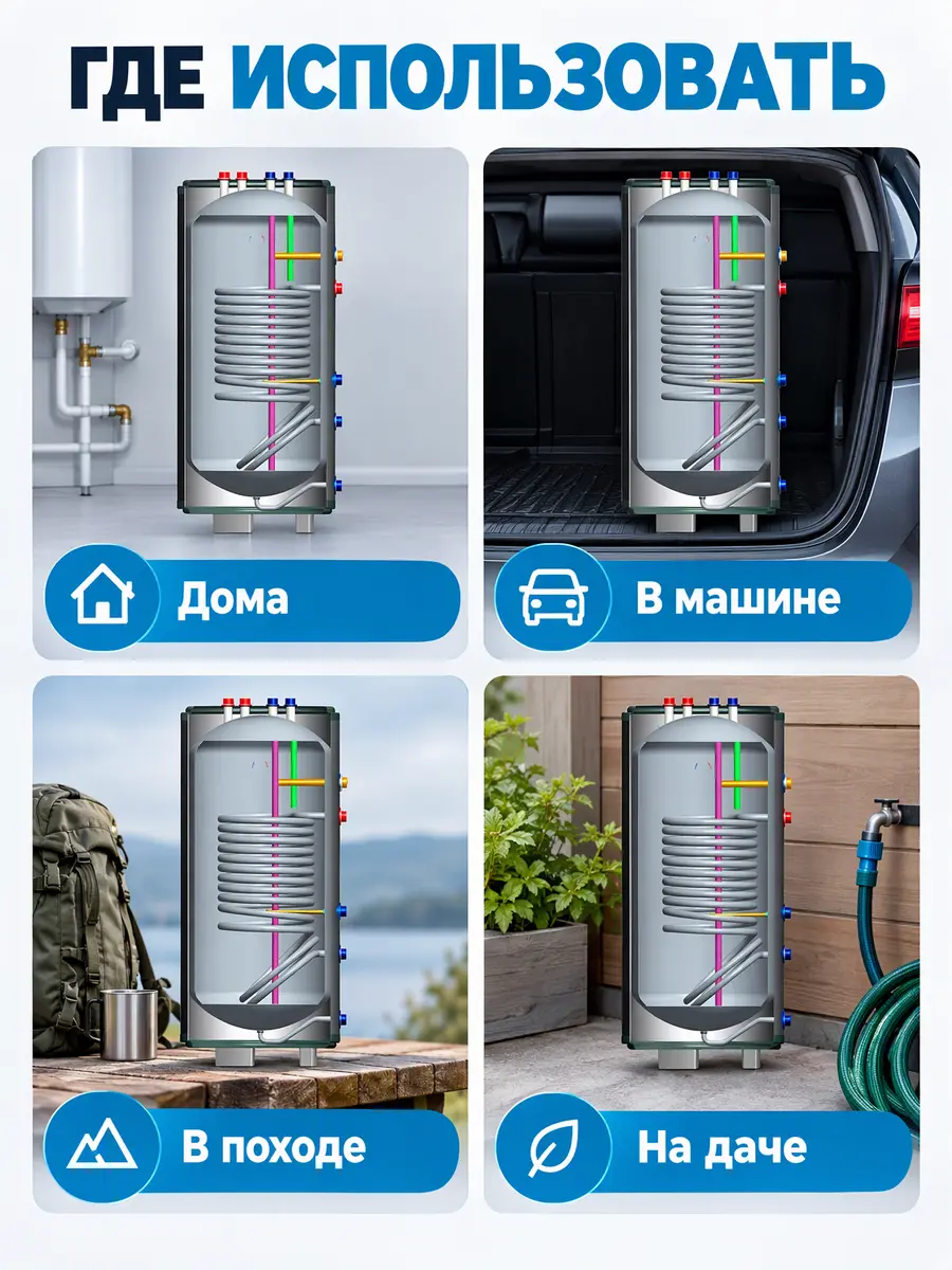 Напольный бойлер косвенного нагрева 300л. Vieir VRWH F300 — фото 3